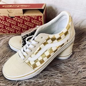 New Vans Women’s Ward Low Top Sneakers (Gold)